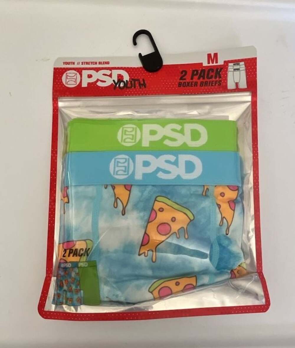PSD Youth Pizza Drip Boxer Briefs Size M 2-Pack